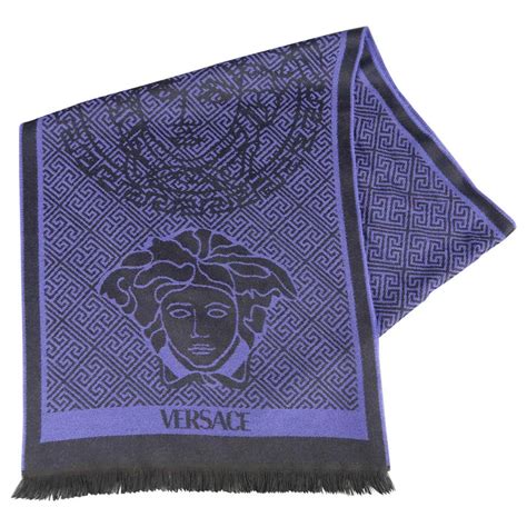 versace scarf purple|Versace cashmere scarf.